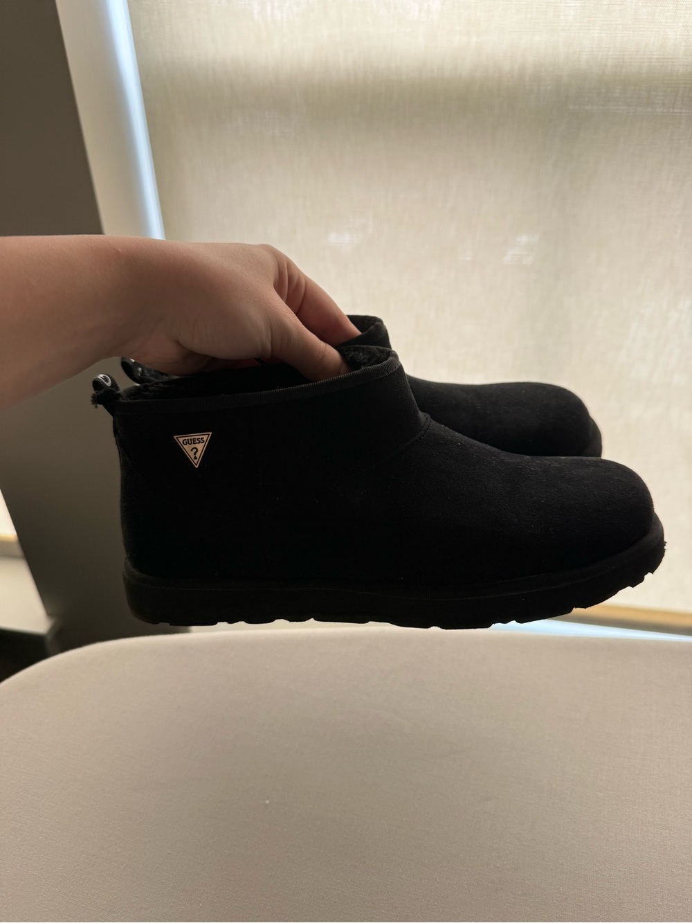 Guess Black Ankle Boots - Cozy Slip-On Style